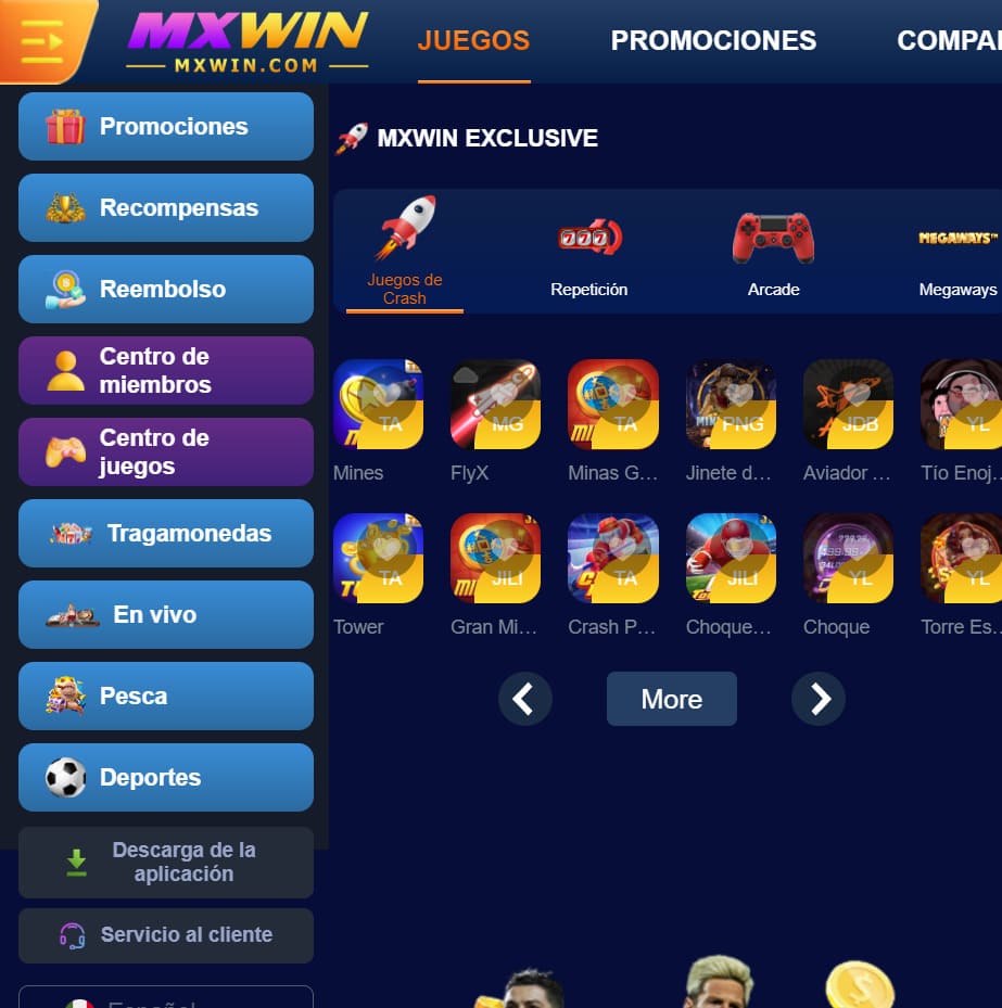 Casino en vivo de Evolution en MXWin móvil